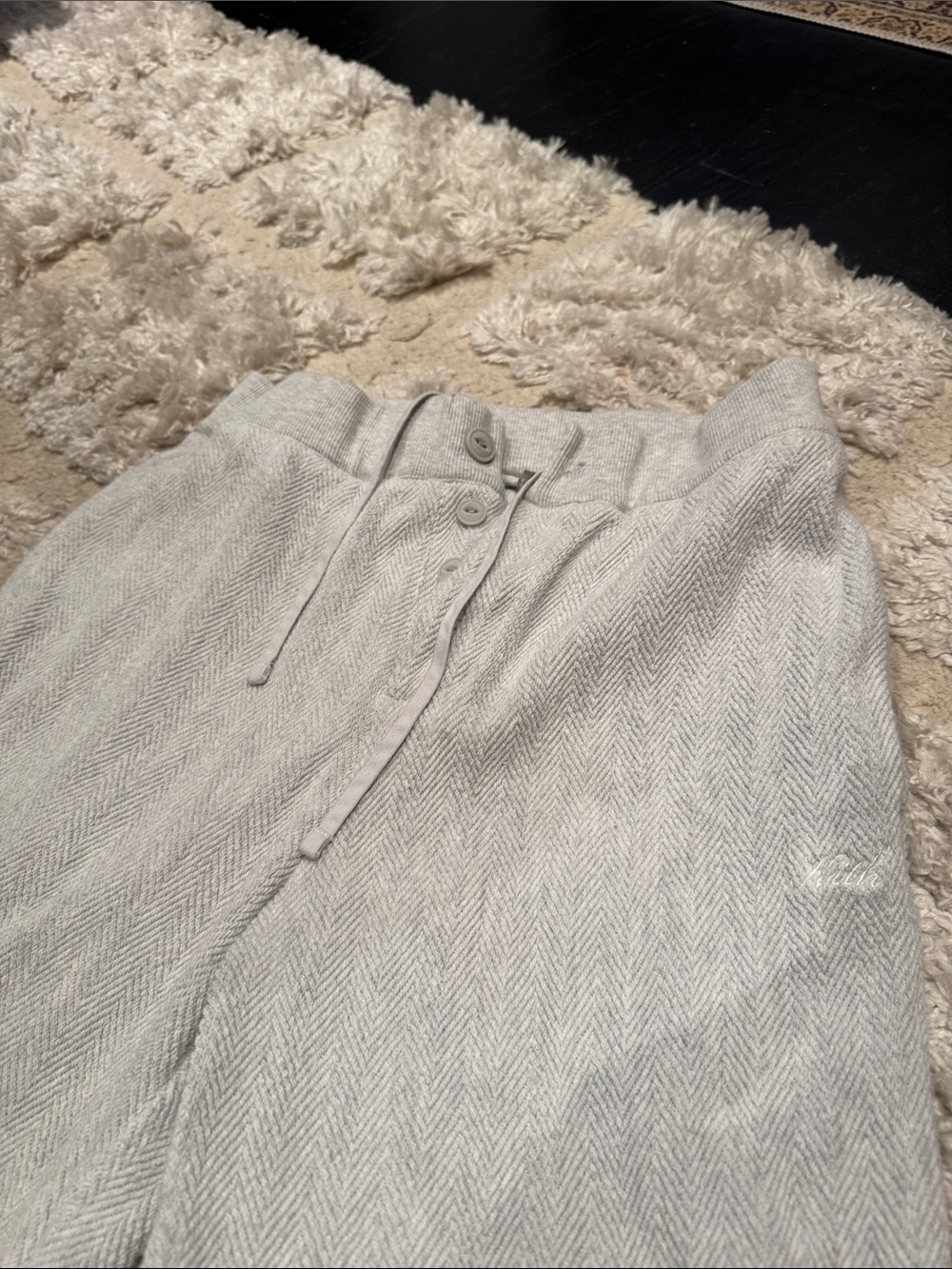 KITH Light Gray Herringbone Joggers